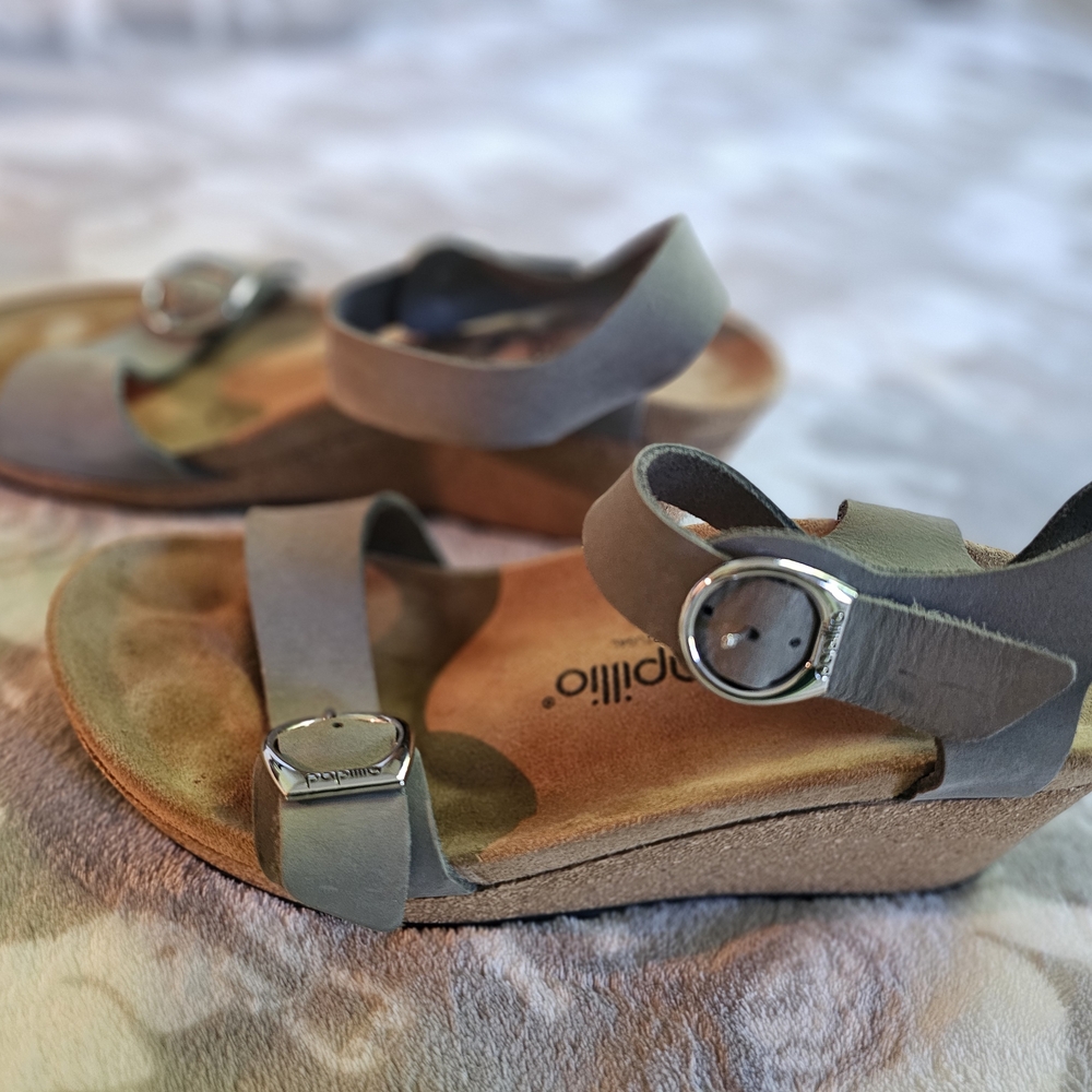 Papillio Soley Sandals By Birkenstock. Size 41, Dove Grey